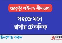 গুরত্বর্পূণ লাইন ও সীমারেখা সহজে মনে রাখার টেকনিক গুরত্বর্পূণ লাইন ও সীমারেখা সহজে মনে রাখার টেকনিক